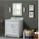 Bellaterra 400700-37L-WH 37" Single Sink Vanity In White Finish Left Door/Left Sink