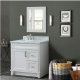 Bellaterra 400700-37L-WH 37" Single Sink Vanity In White Finish Left Door/Left Sink