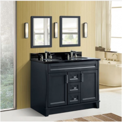 Bellaterra 400700-49D-DG 48" Double Sink Vanity In Dark Gray Finish