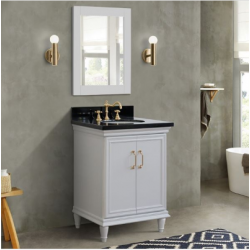 Bellaterra 400800-25-WH 25" Single Vanity In White Finish