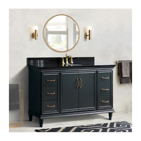 Bellaterra 400800-61S-DG 61" Single Sink Vanity In Dark Gray Finish