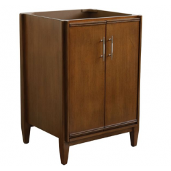 Bellaterra 400901-24-WA 24" Single Sink Vanity In Walnut Finish - Cabinet Only
