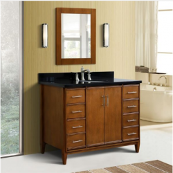 Bellaterra 400901-49S-WA 49" Single Sink Vanity In Walnut Finish