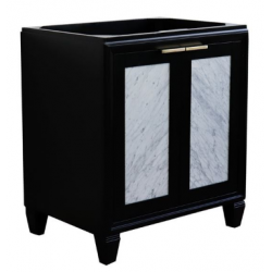 Bellaterra 400990-30-BL 30" Single Sink Vanity In Black Finish - Cabinet Only