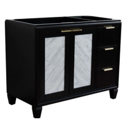 Bellaterra 400990-42L-BL 42" Single Sink Vanity In Black Finish - Left Door- Cabinet Only