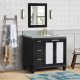 Bellaterra 400990-43R-BL 43" Single Vanity In Black Finish Right Door/Right Sink