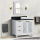 Bellaterra 400990-43R-WH 43" Single Vanity In White Finish Right Door/Right Sink