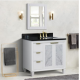 Bellaterra 400990-43R-WH 43" Single Vanity In White Finish Right Door/Right Sink