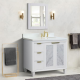 Bellaterra 400990-43R-WH 43" Single Vanity In White Finish Right Door/Right Sink