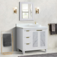 Bellaterra 400990-43R-WH 43" Single Vanity In White Finish Right Door/Right Sink