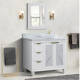 Bellaterra 400990-43R-WH 43" Single Vanity In White Finish Right Door/Right Sink