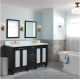 Bellaterra 400990-61D-DG 61" Double Sink Vanity In Dark Gray Finish
