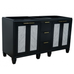 Bellaterra 400990-60D-DG 60" Double Vanity In Dark Gray Finish - Cabinet Only
