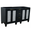 Bellaterra 400990-60D-DG 60" Double Vanity In Dark Gray Finish - Cabinet Only