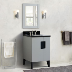 Bellaterra 408800-25-LG 25" Single Sink Vanity In Light Gray Finish