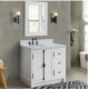 Bellaterra 400100-37L-GA 37" Single Vanity In Glacier Ash Finish Left Doors/Left Sink