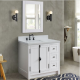 Bellaterra 400100-37L-GA 37" Single Vanity In Glacier Ash Finish Left Doors/Left Sink