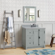 Bellaterra 400100-37R-GYA 37" Single Vanity In Gray Ash Finish Right Doors/Right Sink