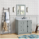 Bellaterra 400100-37R-GYA 37" Single Vanity In Gray Ash Finish Right Doors/Right Sink