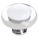 Sietto R-701 Reflective Round Glass Knob, White