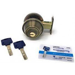 MUL-T-Lock 008J-MD2 Cronus Double Cylinder Grade 2 Deadbolt, Incl. Card & 2 Cut Keys