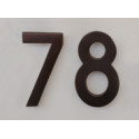 Ecco E4N Transitional House Number, Brass, One size