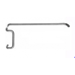 PDQ 91 9E 33 Push Pull Bars 1” Round Offset Pull, Finish-Satin Stainless Steel