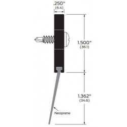 ZERO 95 Door Sweep, Neoprene