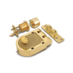MUL-T-Lock 008J-JPSTD1 Single Cylinder Jimmy Proof Lock w/ Rimo Cylinder, Incl. Card & 2 Cut Keys