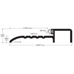 ZERO 561 Rabbeted Threshold/Neoprene, 4 1/2" x 1"