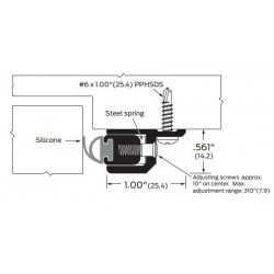 ZERO 712 Adjustable Sealing System, Spring Loaded, Silicone Insert