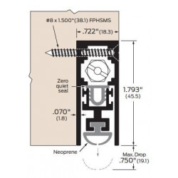 ZERO 352 Automatic Door Bottom, Regular Duty