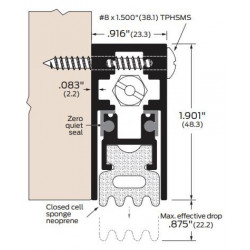 ZERO 361 Automatic Door Bottom, Heavy Duty