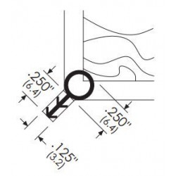 ZERO 8054S Kerf Pressure Seal, Silicone, .250"