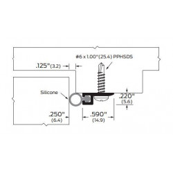 ZERO 8303S-BK 1/4" Bulb Seal-Silicone