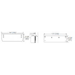 Norton 8549A Exposed-Back/Narrow Top Rail Drop Plate