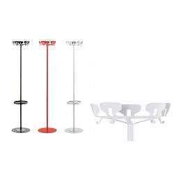 Magnuson YIN Metal Coat Tree With 6 Hooks And Umbrella Stand