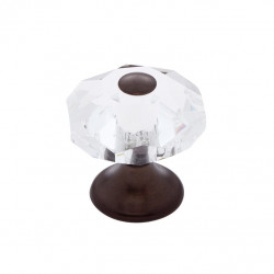 JVJ Hardware 28 mm Pure Elegance Collection 8-Sided Crystal Knob