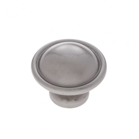 JVJ Hardware 43446 Vintage Collection Pull,Satin Nickel Finish 1-1/4” Domed Knob, Composition Zamac