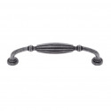JVJ Hardware 5" c/c Lone Star Collection Fluted Pull, Iron Finish