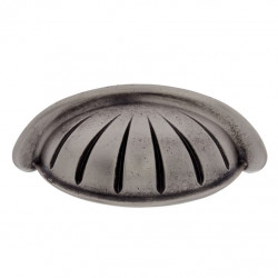 JVJ Hardware 3" c/c Bedrock Collection Scalloped Cup Pull, Composition Zamac