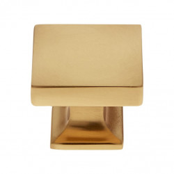 JVJ Hardware 30mm Sterling Collection Flat Square Knob, Composition Brass