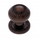 JVJ Hardware 1-1/4" Vintage Collection Rope Knob w/Backplate, Composition Zamac