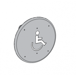 LCN 8310 Series Wall Mount Actuator 6" Round, Logo