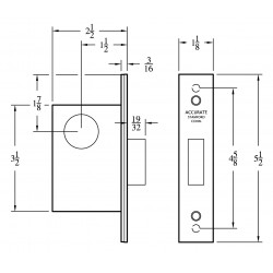 Accurate 339 1-1/2" Backset, Cylinder x T-turn Deadlock
