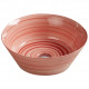 American Imaginations AI-28373 15.94-in. W Above Counter Red Swirl Bathroom Vessel Sink For Wall Mount Wall Mount Drilling