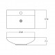 American Imaginations AI-28412 23.8-in. W Wall Mount Black-White Bathroom Vessel Sink For 1 Hole Center Drilling