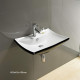 American Imaginations AI-28412 23.8-in. W Wall Mount Black-White Bathroom Vessel Sink For 1 Hole Center Drilling