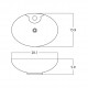 American Imaginations AI-28438 20.1-in. W Above Counter White Bathroom Vessel Sink For 1 Hole Center Drilling