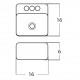 American Imaginations AI-28273 16-in. W Above Counter White Bathroom Vessel Sink For 3H4-in. Center Drilling